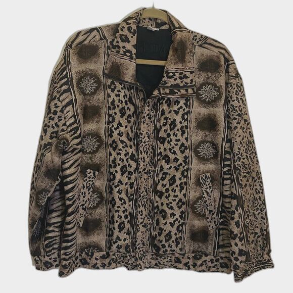 FUDA International - Silk Bomber Jacket - Women's size L Petite - Picture 1 of 6